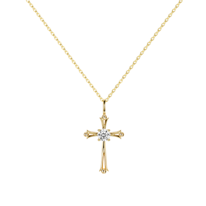 Cross Birthstone Necklace