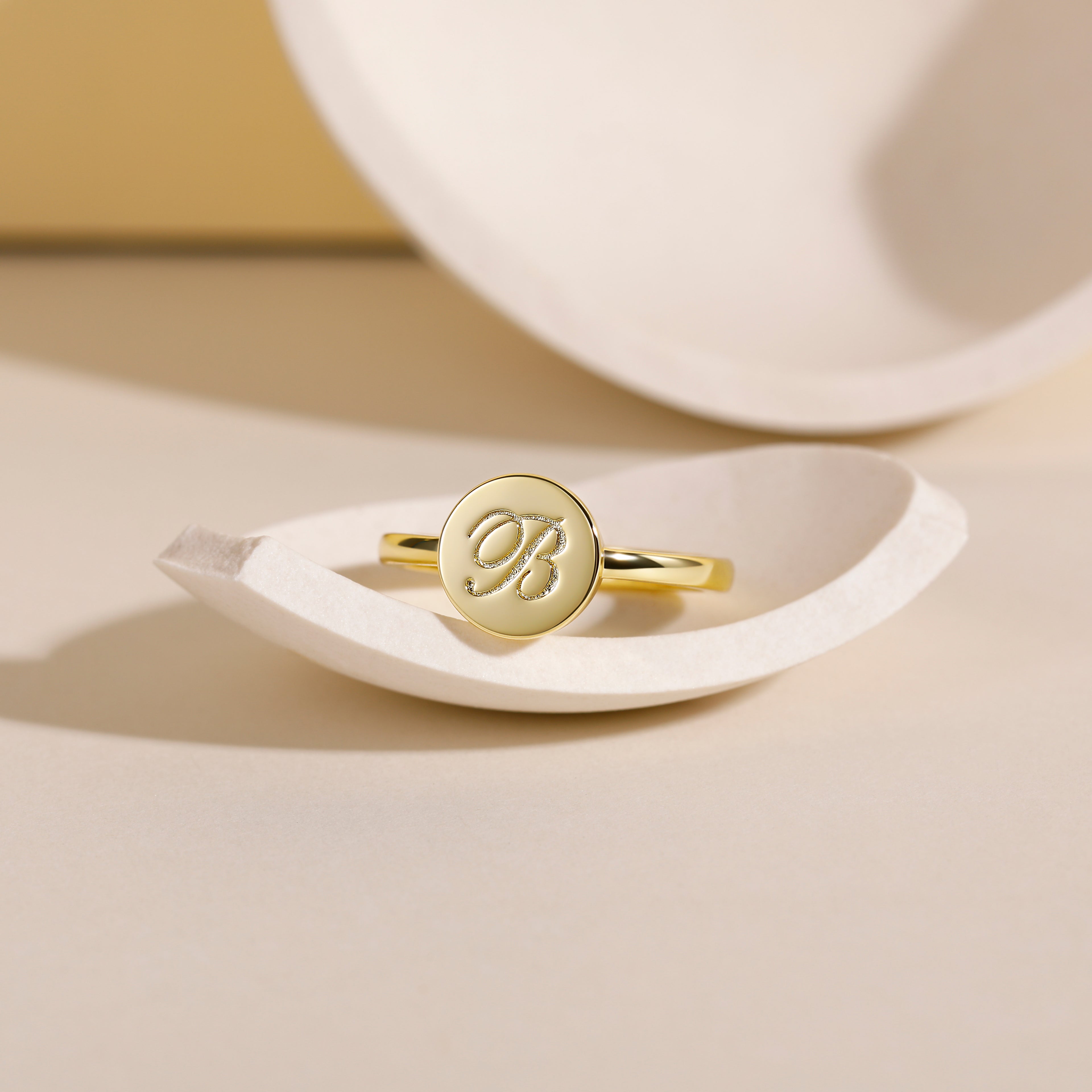Anello semplice a forma di moneta personalizzato