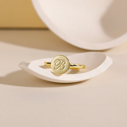 Anello semplice a forma di moneta personalizzato