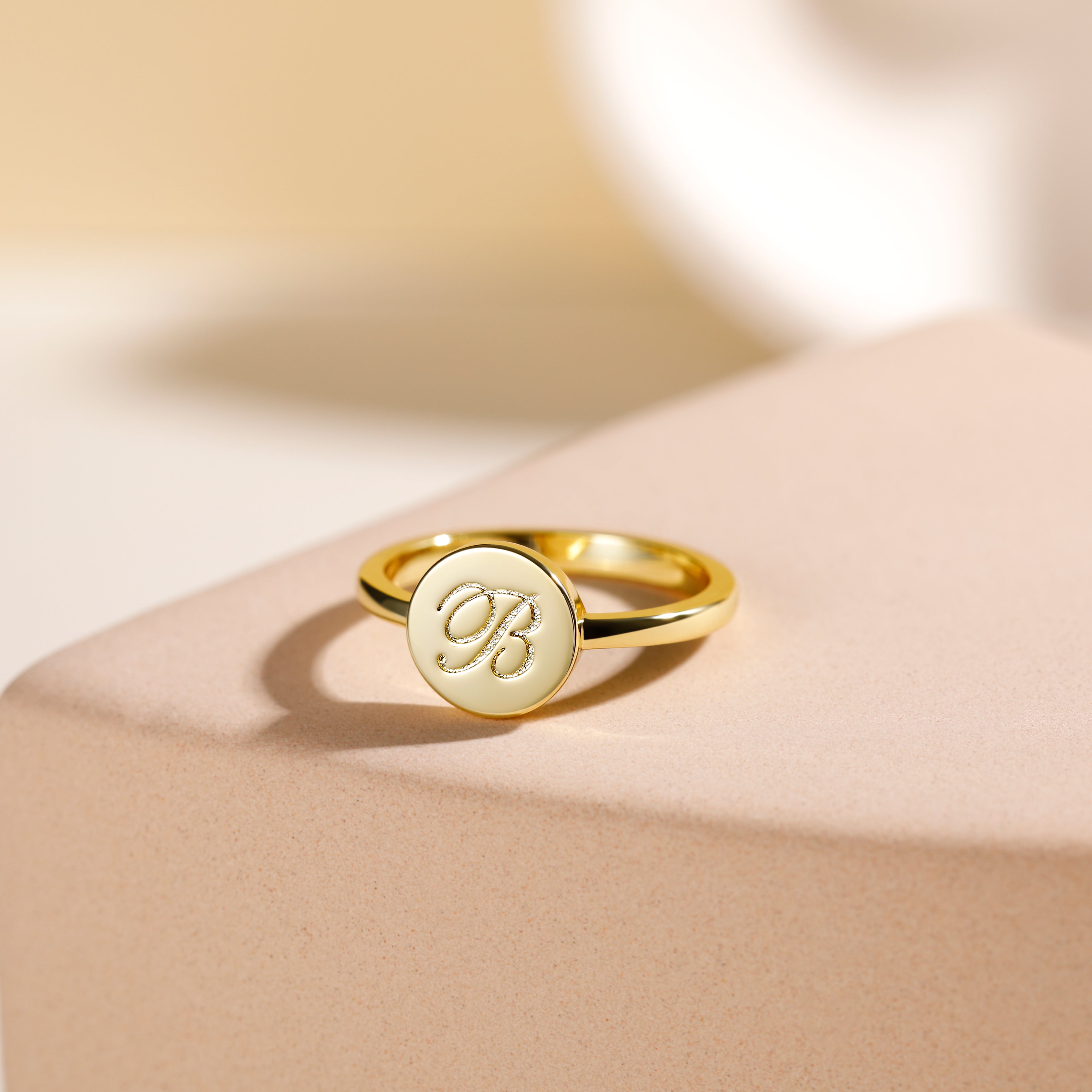 Anello semplice a forma di moneta personalizzato