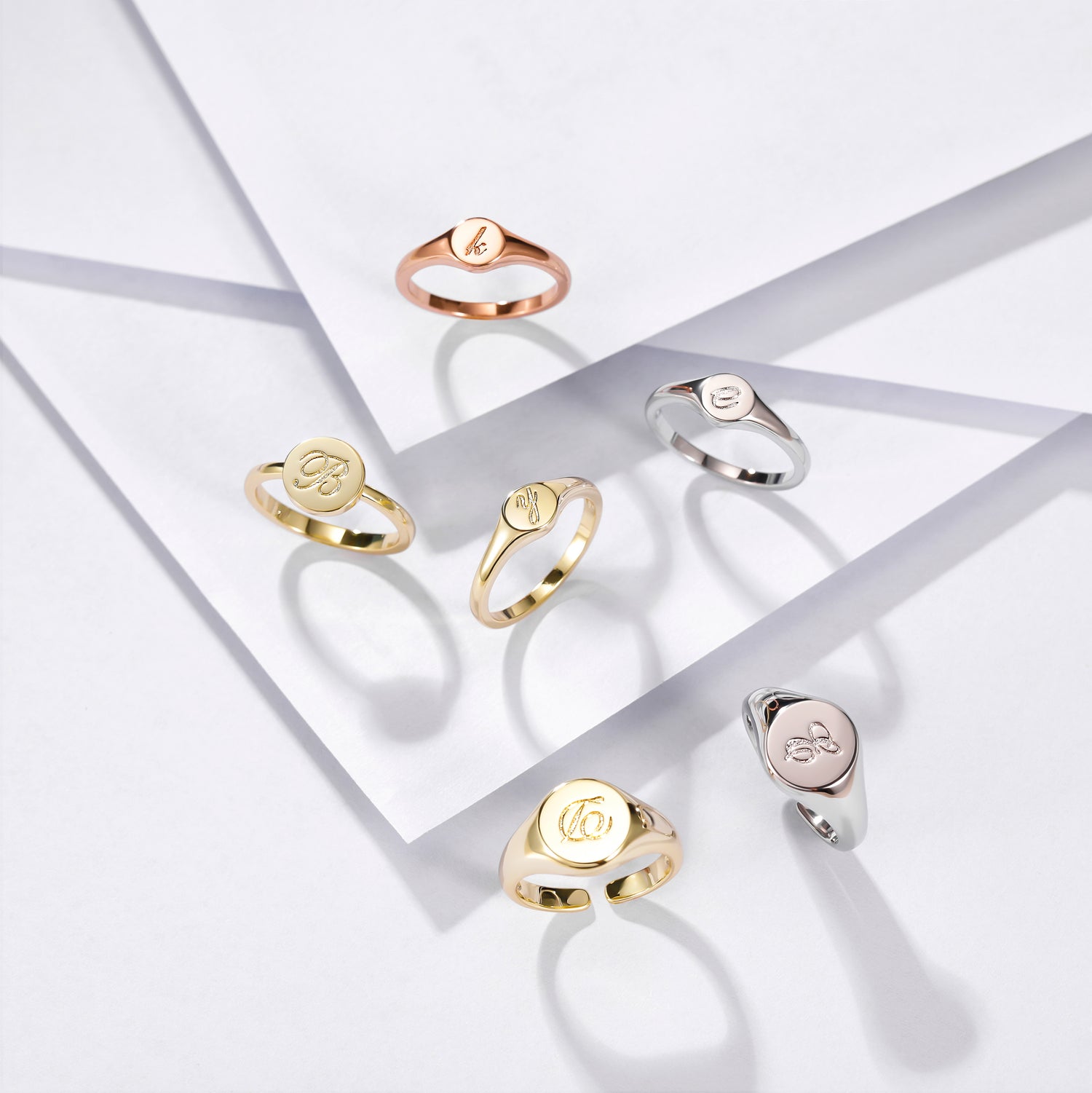 Anello semplice a forma di moneta personalizzato