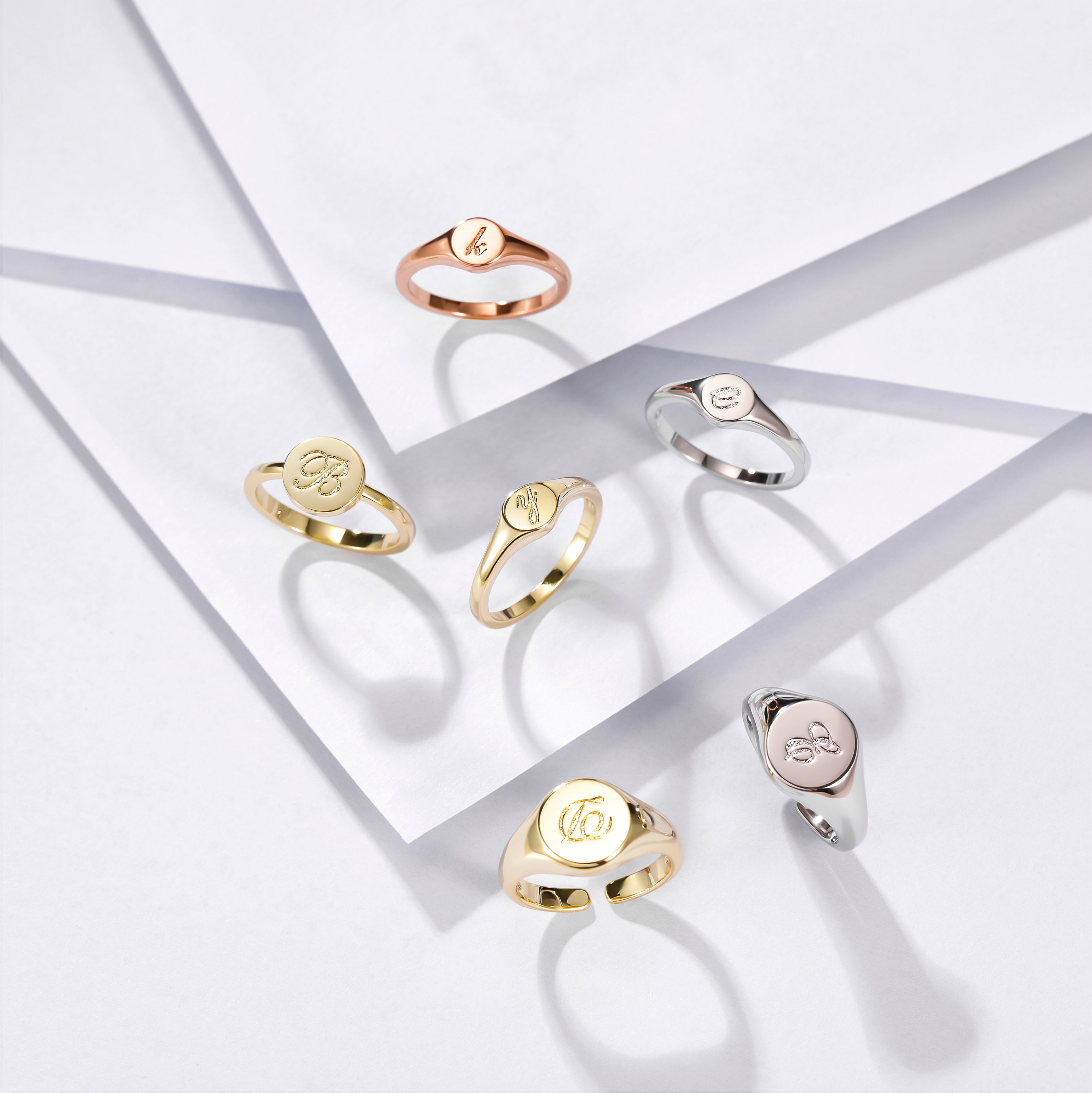 Anello semplice a forma di moneta personalizzato
