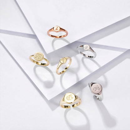 Anello semplice a forma di moneta personalizzato