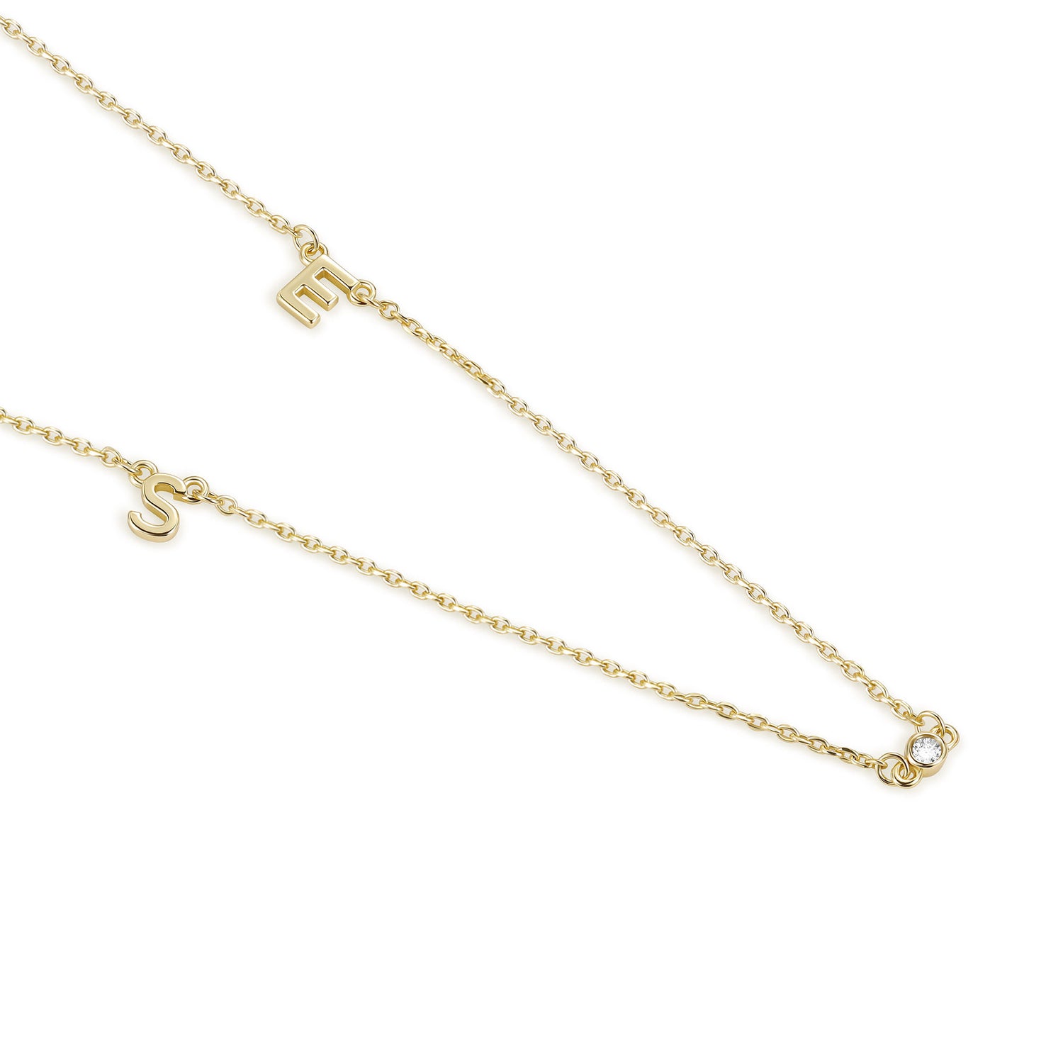  initial necklaces with birthstone, 2 letter necklace, personalized initial necklace, gold letter necklace, mothers necklace, luxury gold necklace