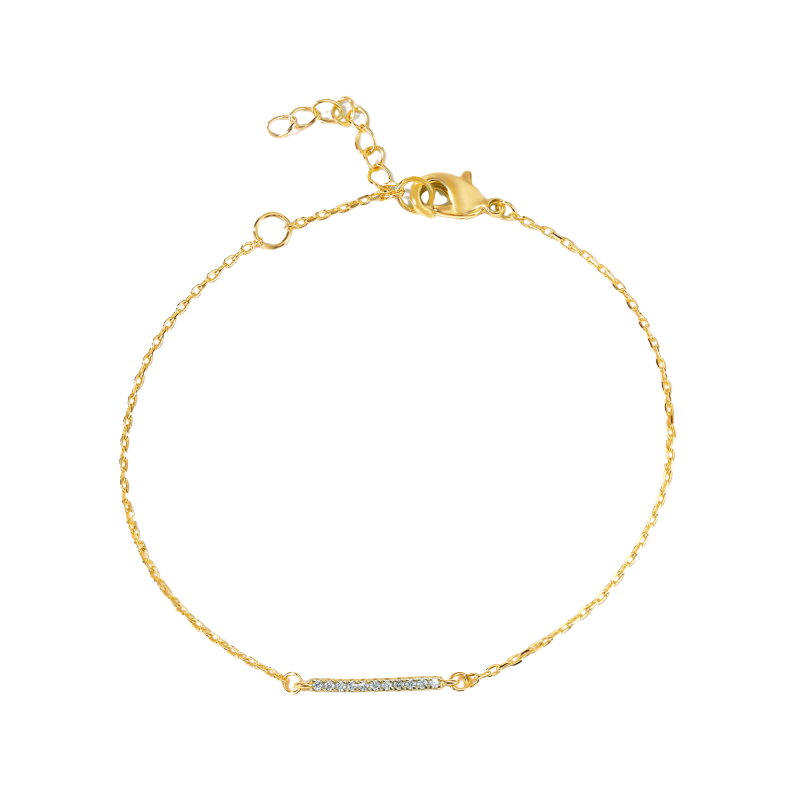 Bracciale con barra di pietre preziose