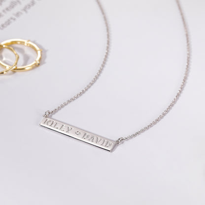 custom engraved necklace, white gold necklace,customized name necklace, girlfriend&