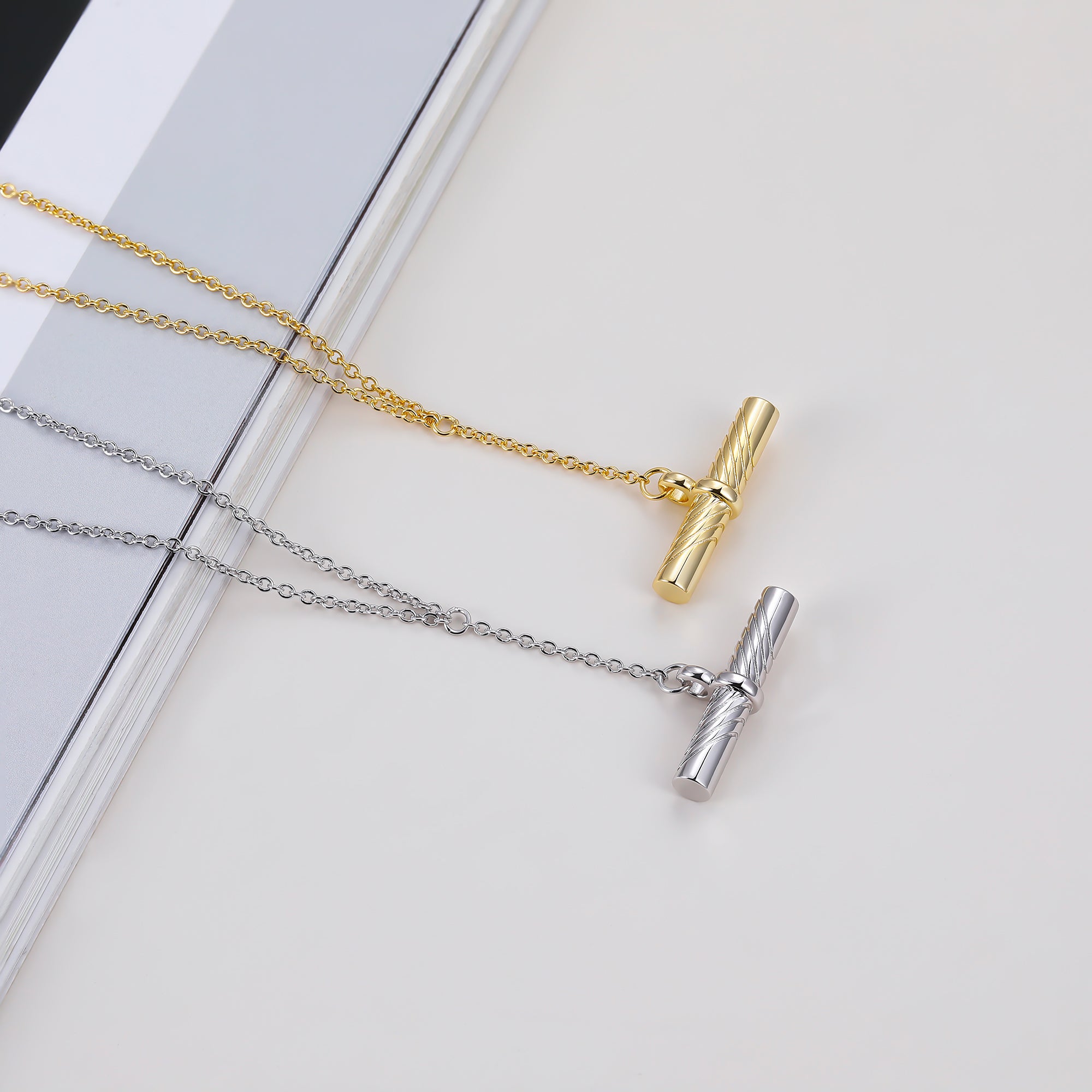 white gold necklace for women, bar necklace, 10k gold necklace, solid gold chain, modern jewelry fashions