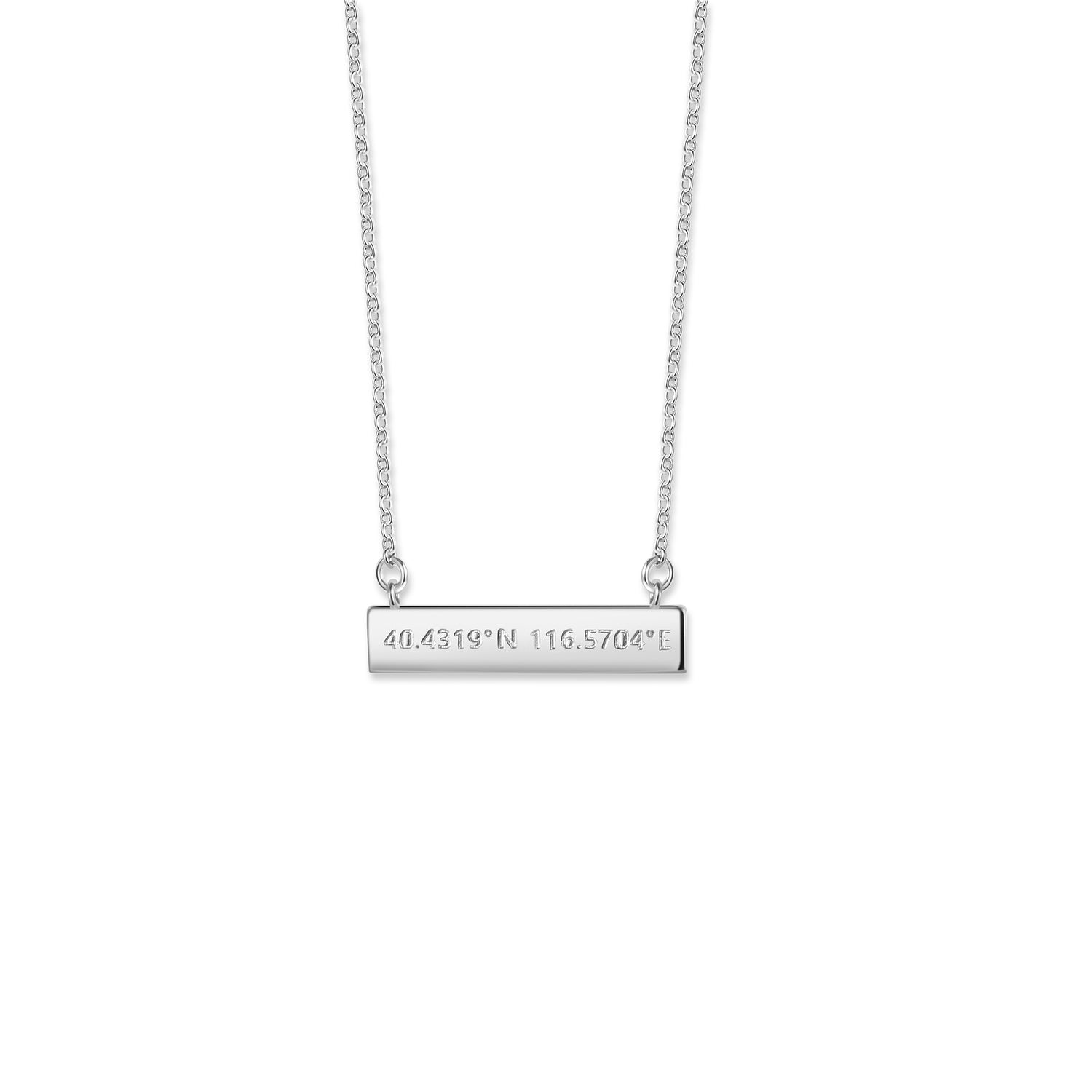 bar necklace, engravable necklace, custom gold necklace, personalized necklace, white gold necklace for women