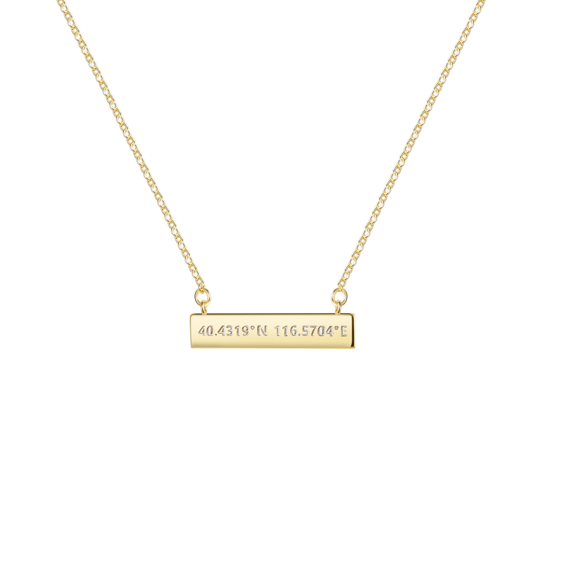 Gold Coordinate Bar Necklace