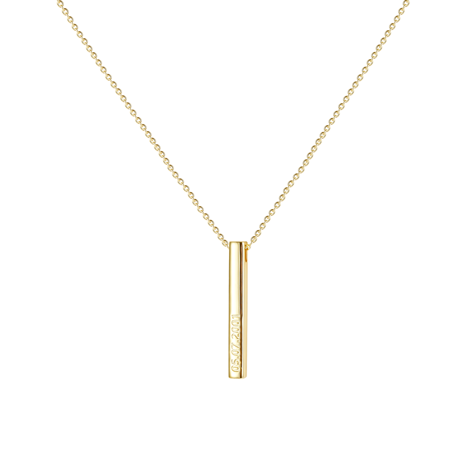 engraved bar necklace, custom engraved necklace, pillar bar necklace, best gifts for friend, 14k pendant necklace