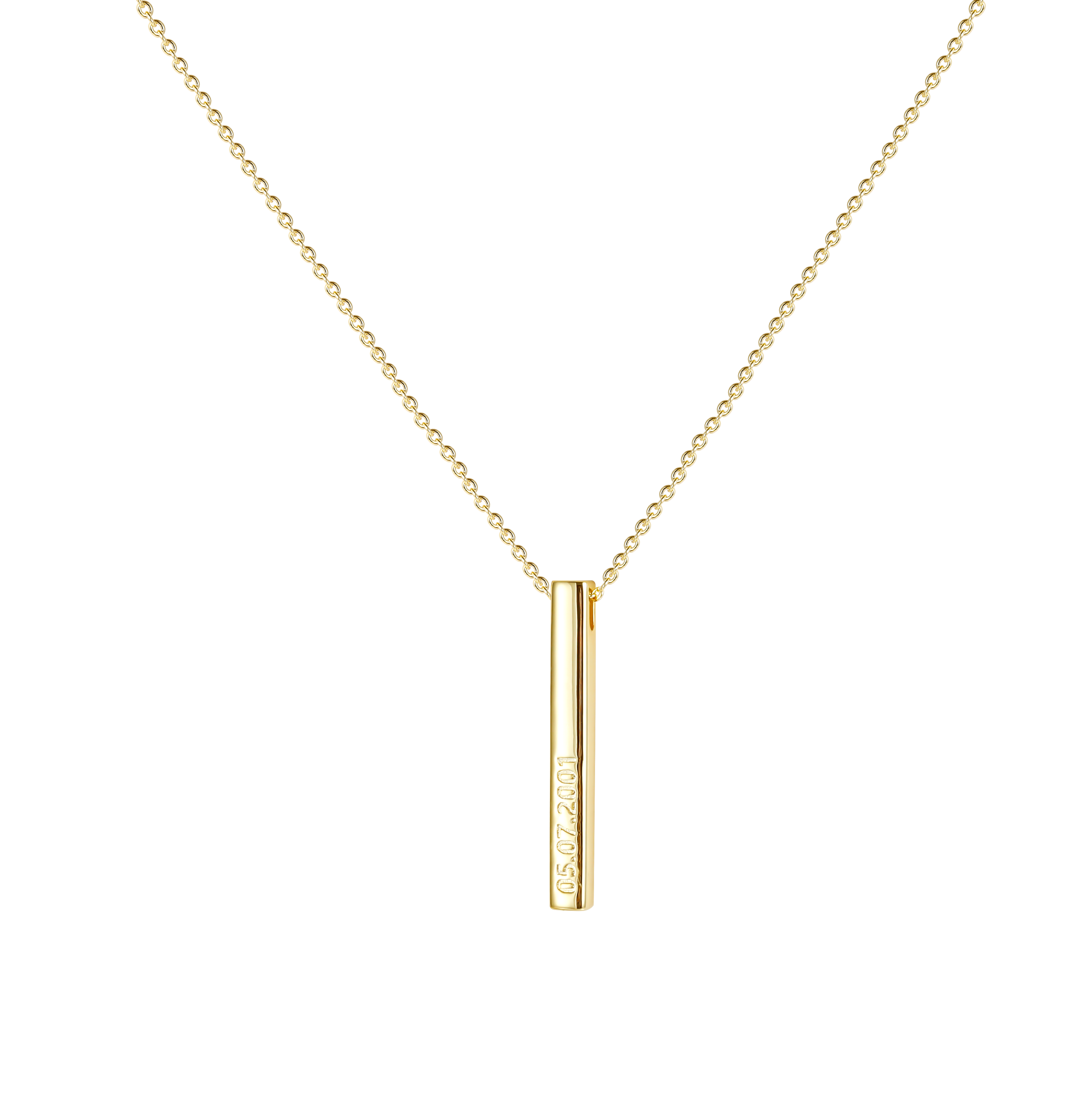engraved bar necklace, custom engraved necklace, pillar bar necklace, best gifts for friend, 14k pendant necklace