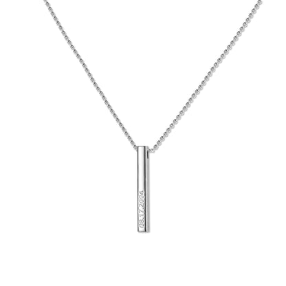 bar necklace, engravable necklace, custom gold necklace, personalized necklace, white gold necklace for women