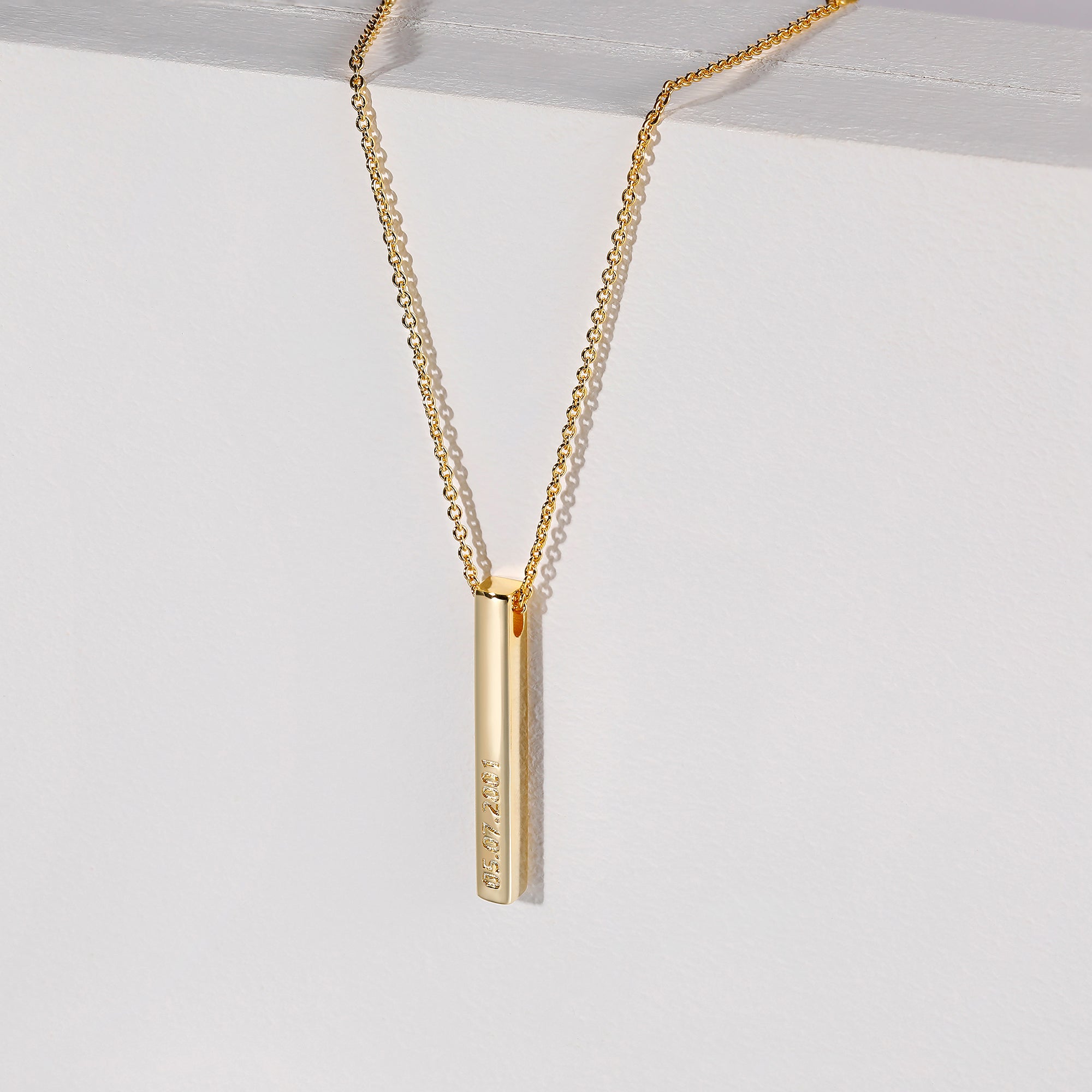 gold bar necklace, custom engraved necklace, one year anniversary gifts, custom pendant jewelry, personalized gifts for valentine&