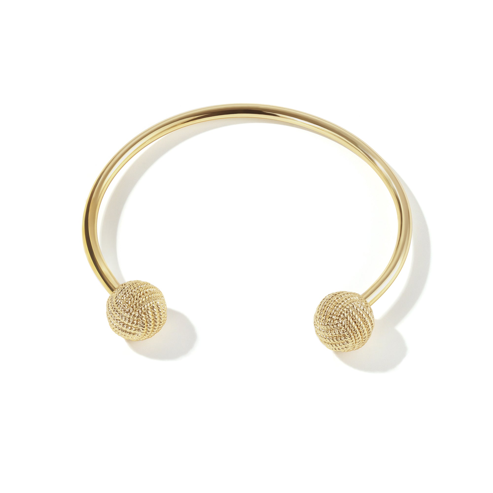 Bracciale a polsino con sfere in oro