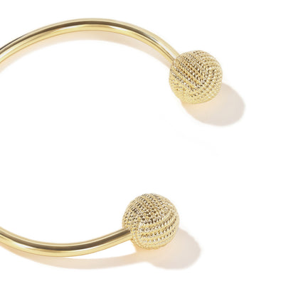 Bracciale a polsino con sfere in oro