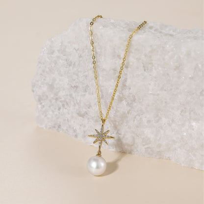 diamond star necklace, single pearl necklace, pearl pendant necklace, pearl jewelry set,  jewelry gold pearl,gold chain necklace