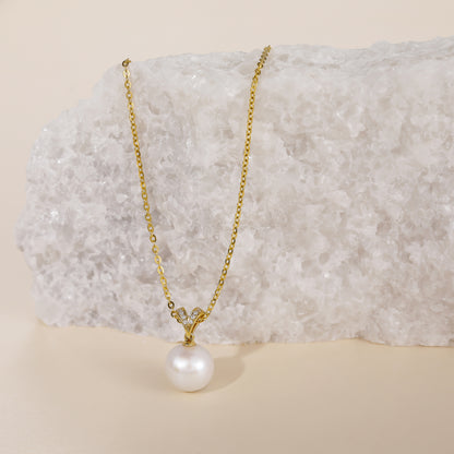 single pearl necklace, wedding pearl necklace,diamond heart necklace, heart pendant necklace, gold necklace for women