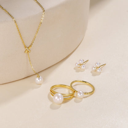 mother of pearl jewelry, pearl jewelry set, pearl diamond necklace, wedding pearl necklace,pearl set for women