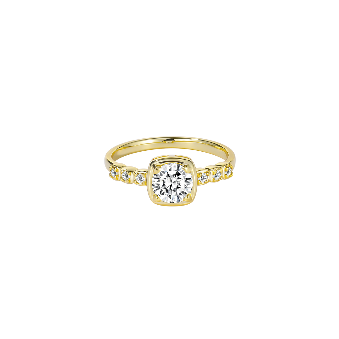 Round Custom Gemstone Promise Ring