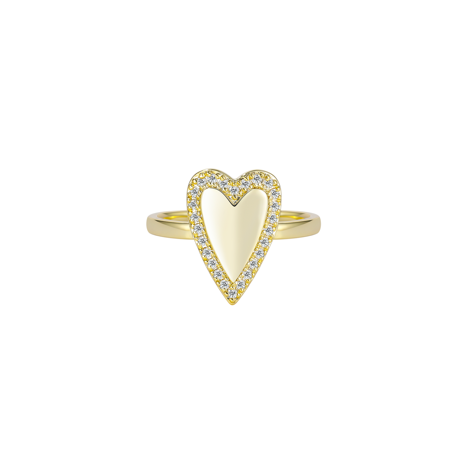 Anello in oro massiccio a forma di cuore