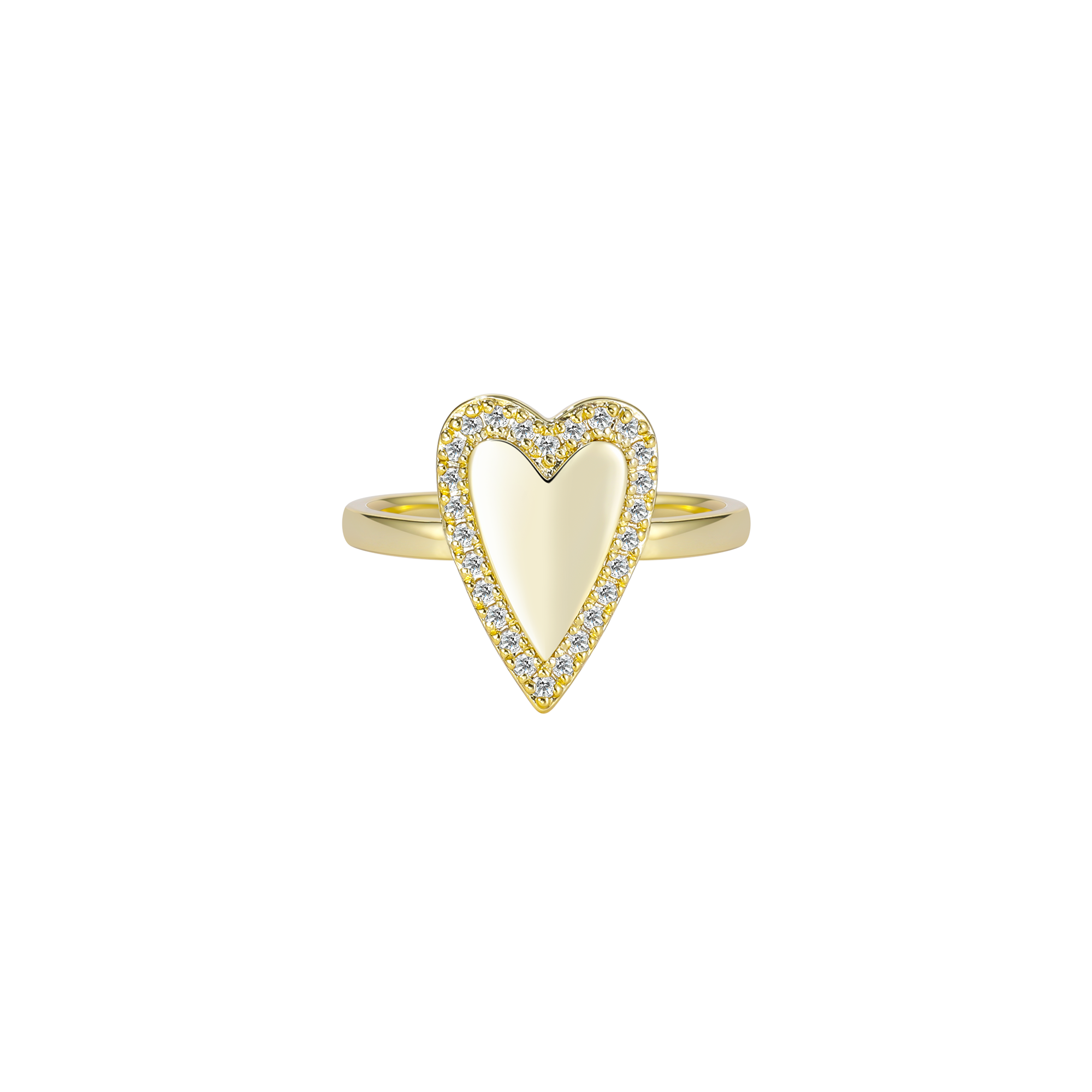 Anello in oro massiccio a forma di cuore