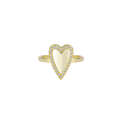 Anello in oro massiccio a forma di cuore