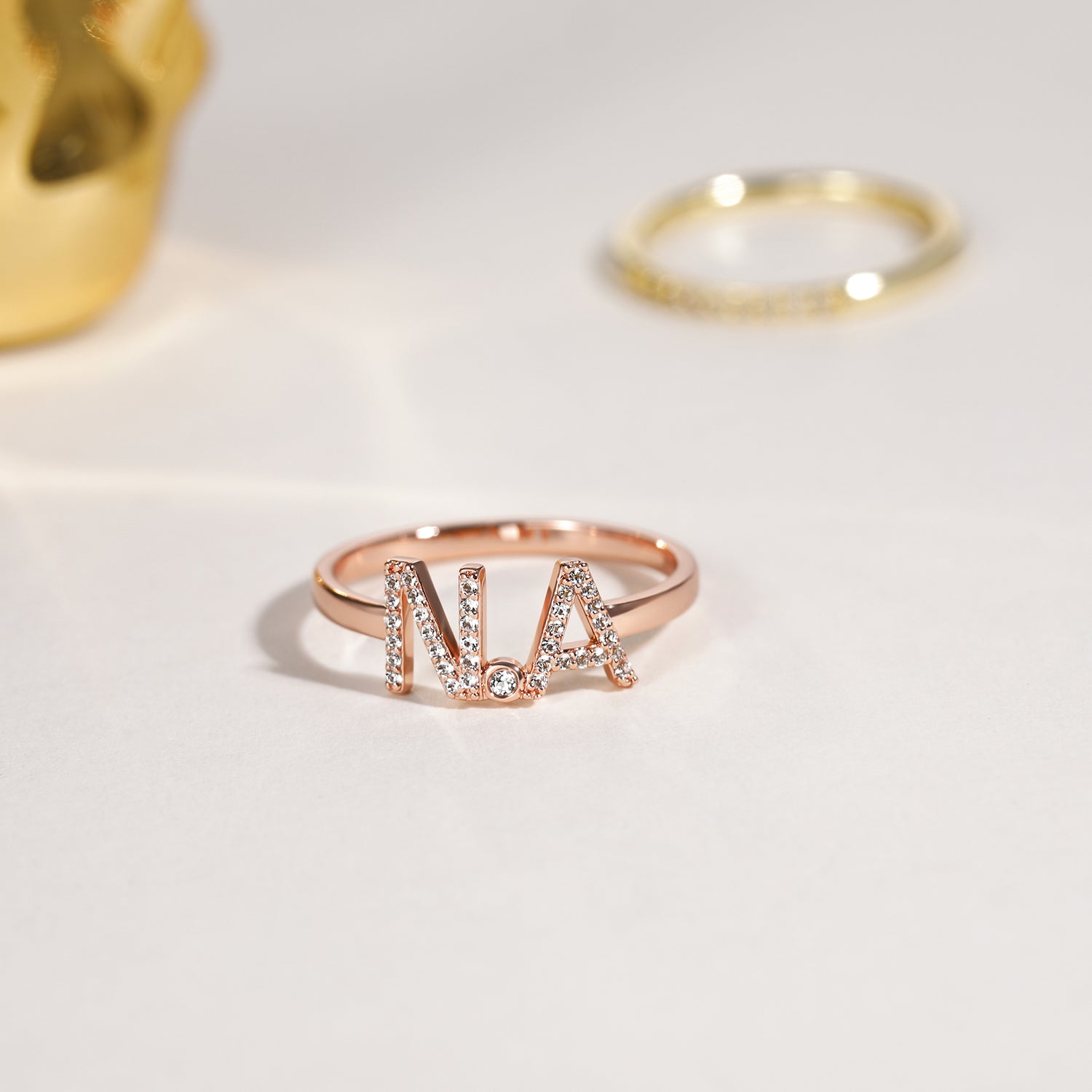 Anello combinato con lettera aperta