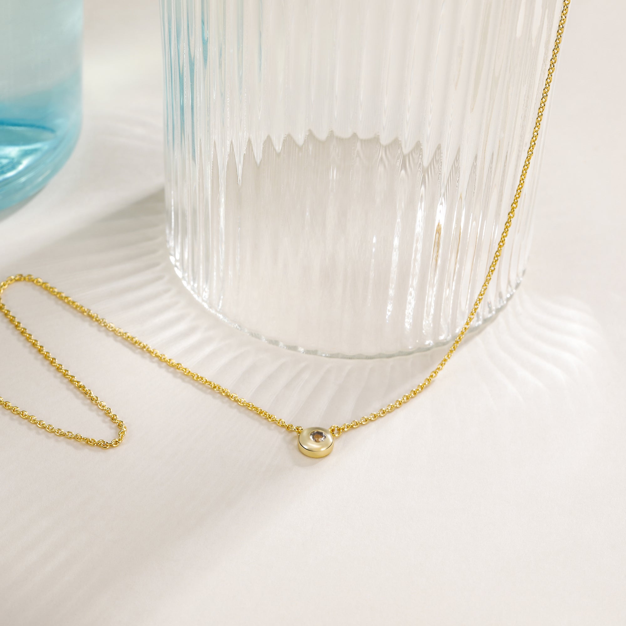 yellow gold necklace, gold solitaire necklace, birthstone pendant necklace, 14k gold necklaces, personalized birthstone necklace