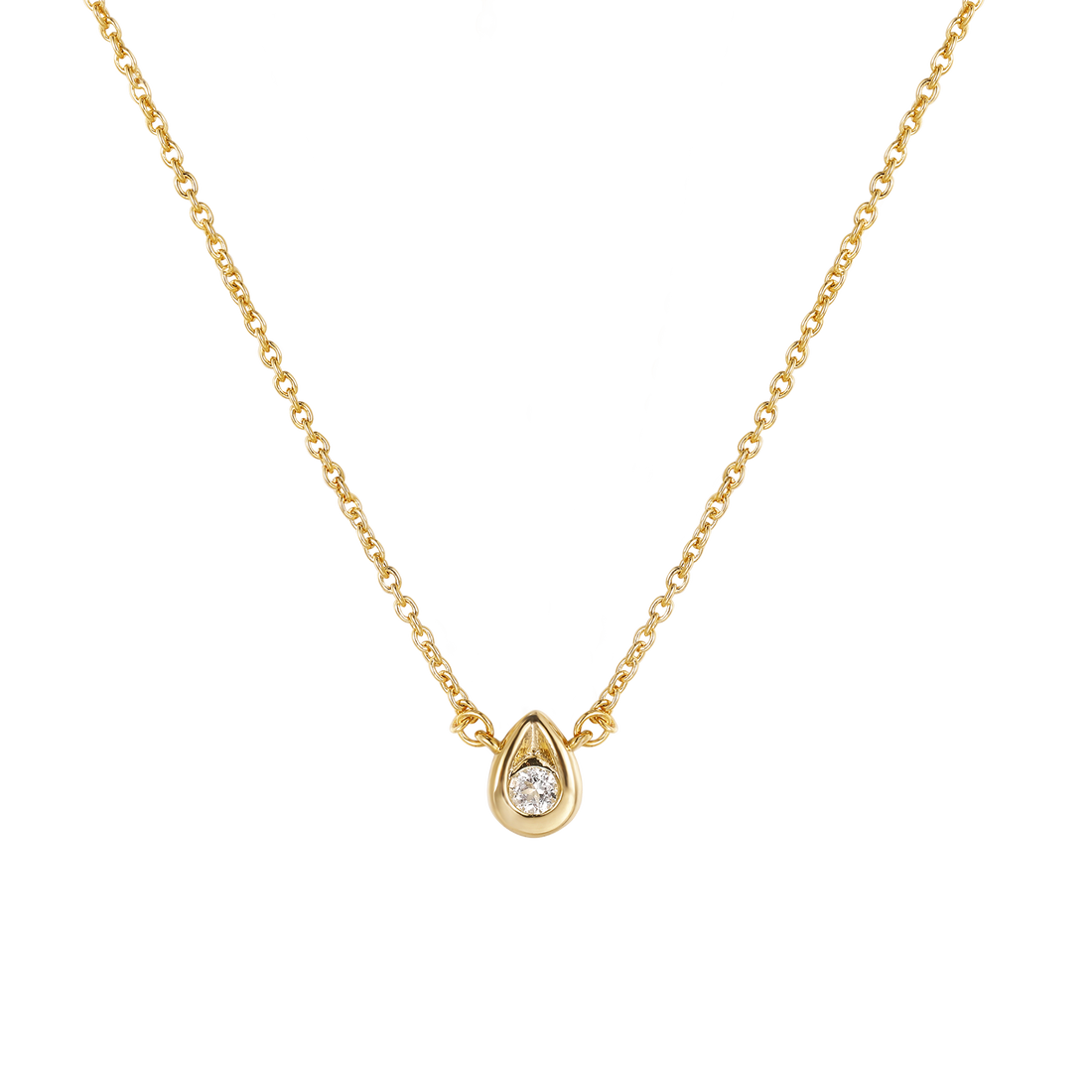 teardrop necklace, birthstone necklace for mom,  diamond solitaire necklace, multi stone gold necklace, custom birthstone necklace