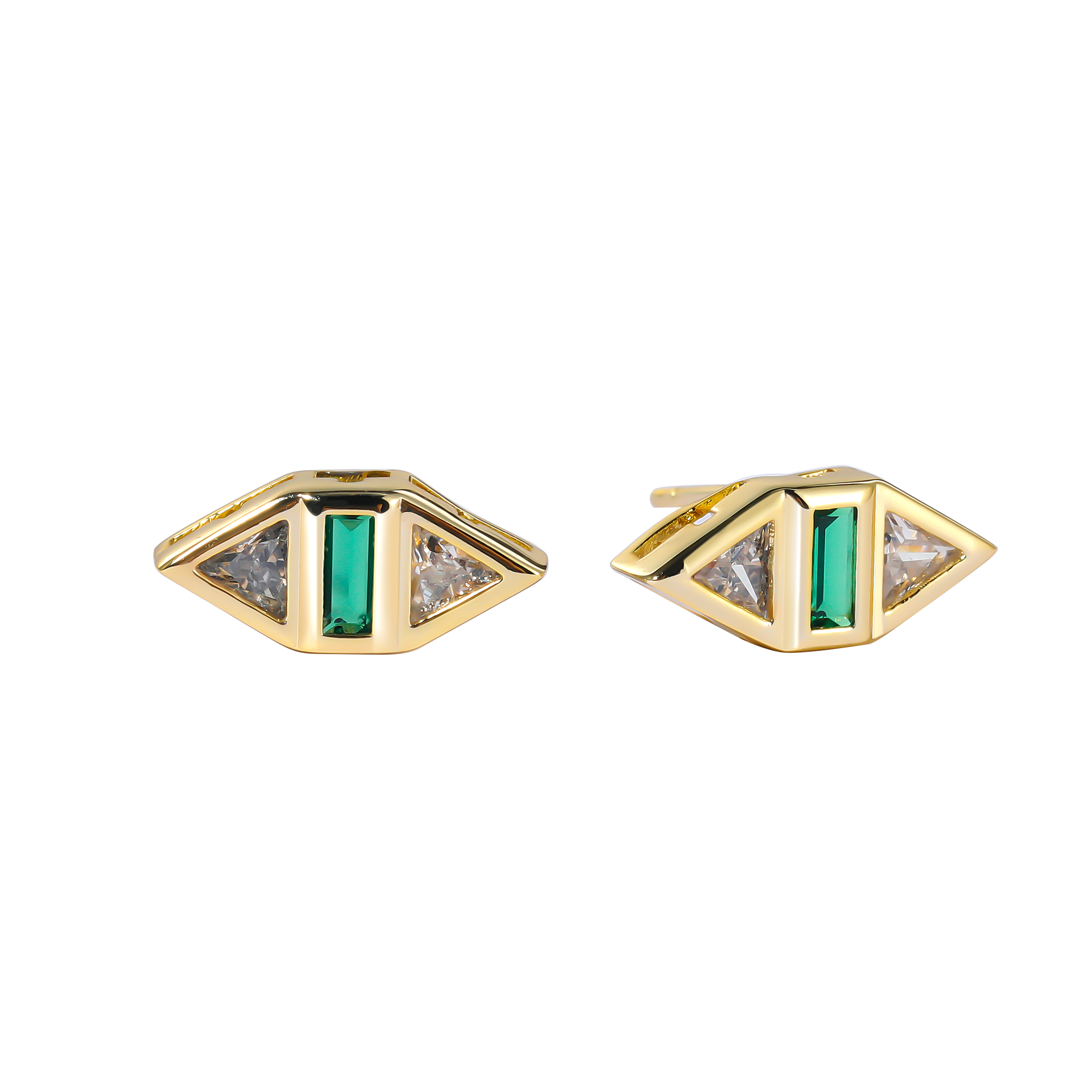 Patchwork Color Gemstone Earrings