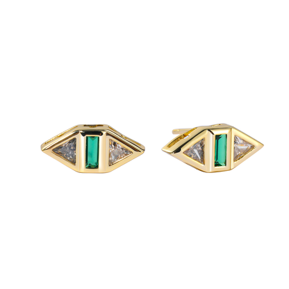 Patchwork Color Gemstone Earrings