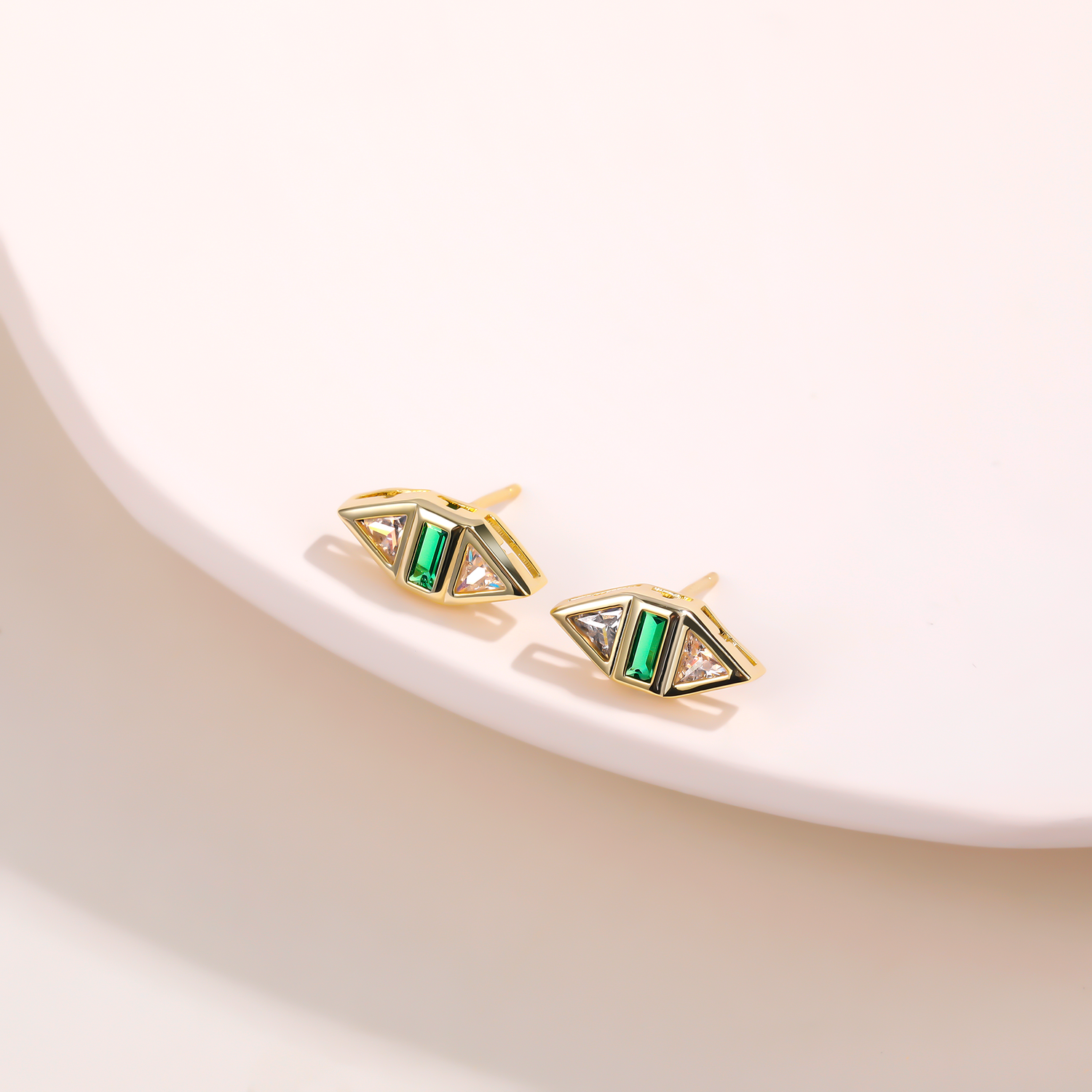 Patchwork Color Gemstone Earrings