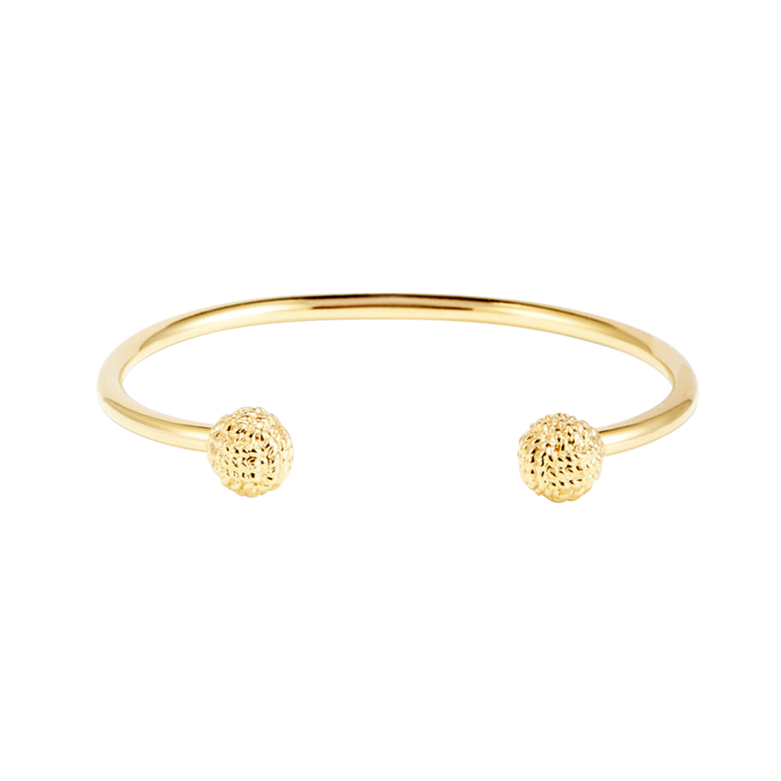 Gold Pave Ball Cuff Bracelet