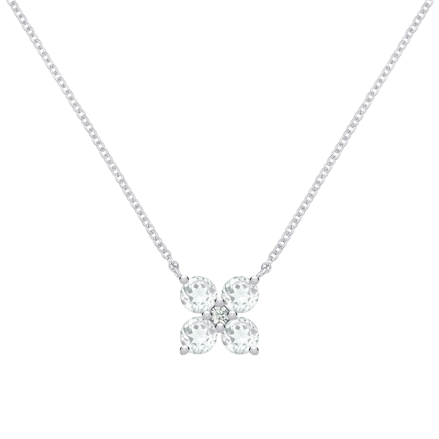 personalized birthstone necklace, white gold birthstone necklace, white gold diamond necklace, real gold necklace for women
