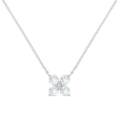 personalized birthstone necklace, white gold birthstone necklace, white gold diamond necklace, real gold necklace for women