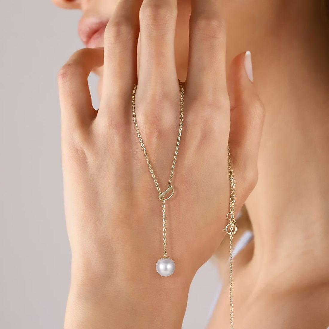 mother of pearl necklace, 14K gold pendant, Mother&