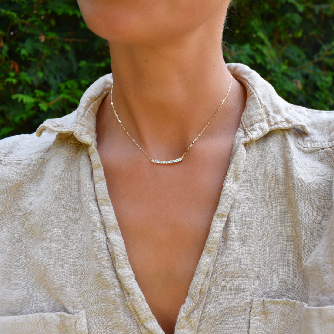 multi gemstone necklace, custom birthstone necklace, dainty gold necklace, women&