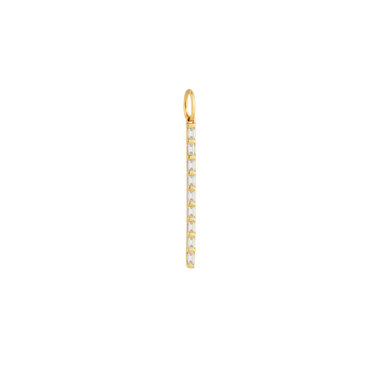baguette diamond, 14k gold pendant, diamond pendant jewelry, women&