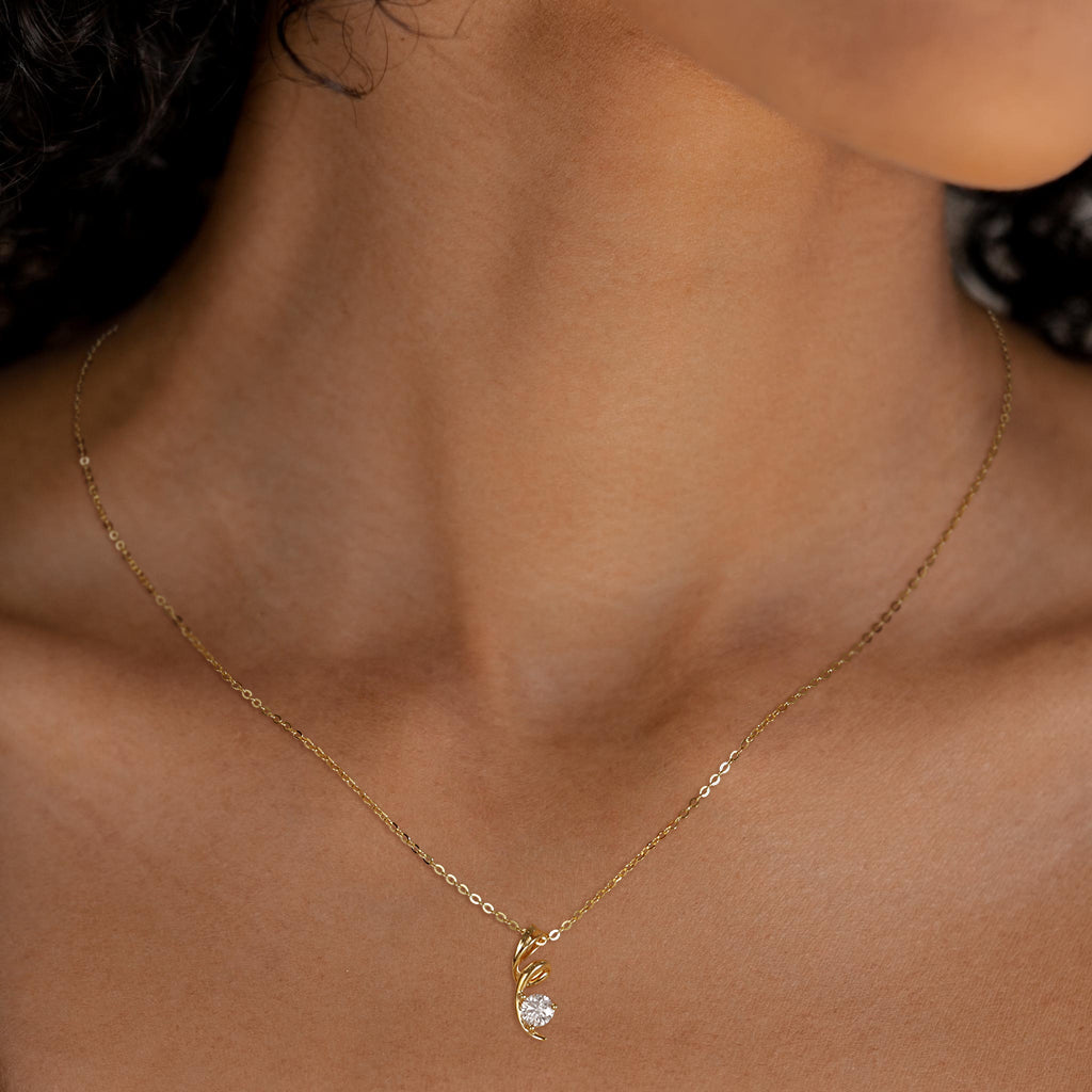 custom birthstone necklace, 18K gold necklace, gold plated everyday necklace, luxury 18k gold diamond jewelry，delicate necklaces