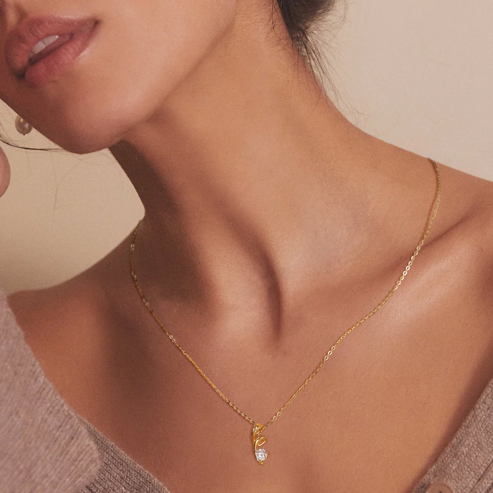 mothers birthstone necklace, birthstone necklace for mom, gold pendant necklace, simple necklace, mother&