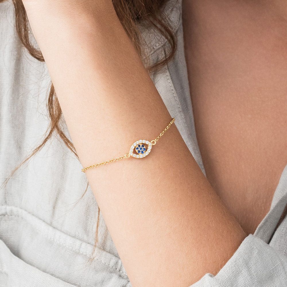 Bracciale in oro malocchio