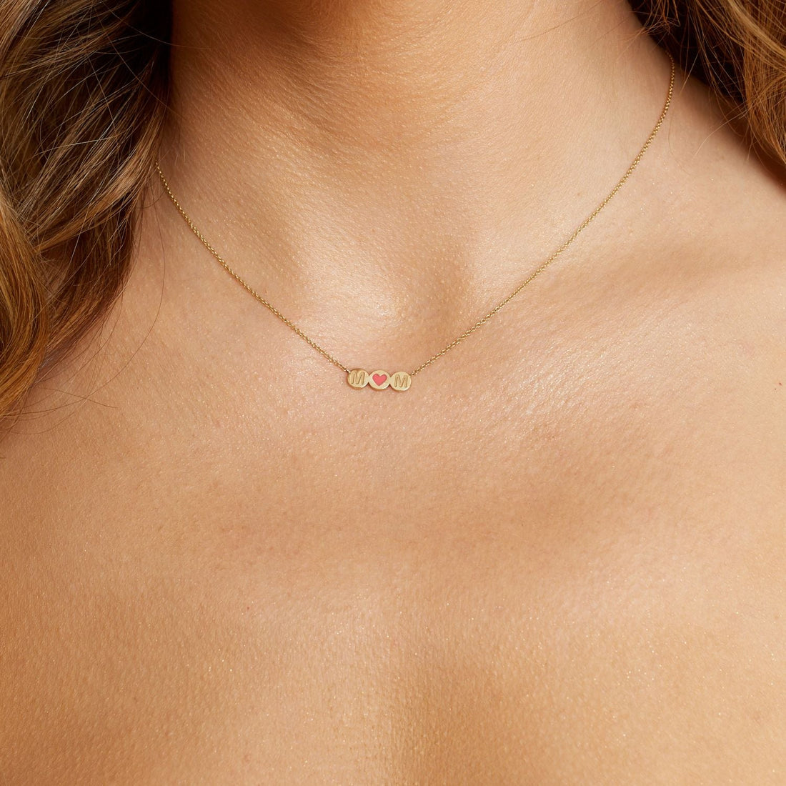 heart initial necklace, initial m necklace, 14K gold heart necklace, custom necklace for women, gold charm necklace