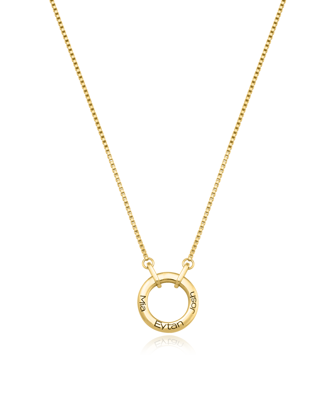 gold name necklace, circle name necklace, family necklace, three name necklace, personalized gold necklace,circle necklace