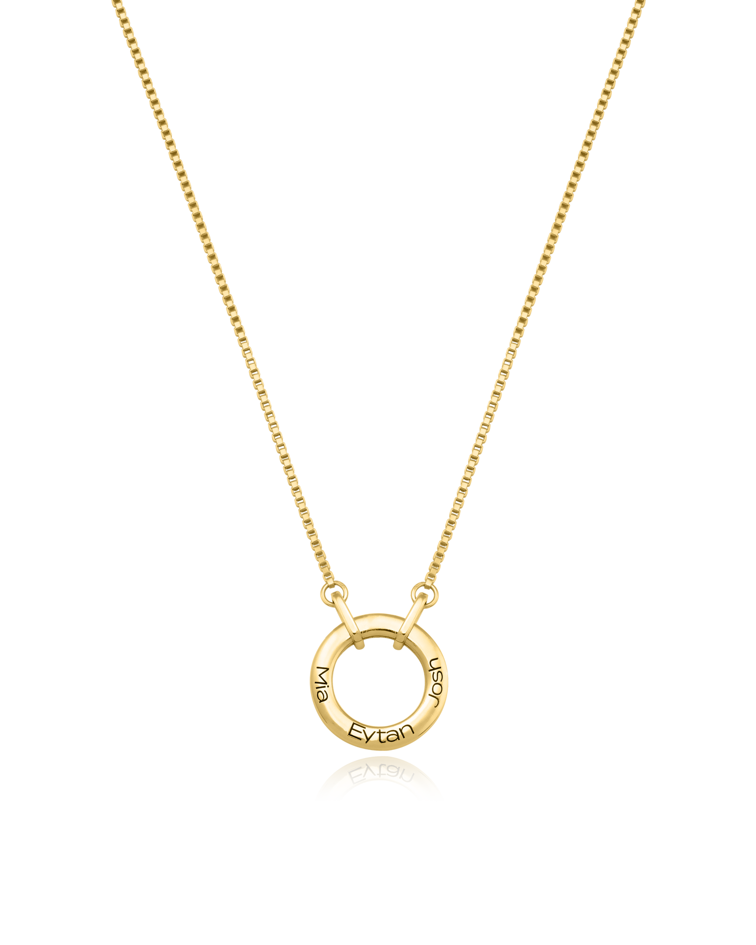 gold name necklace, circle name necklace, family necklace, three name necklace, personalized gold necklace,circle necklace