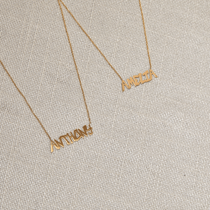 customized name necklace, personalized mom necklace, layer necklace, 14k pendant necklace, graffiti names