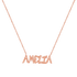 custom name necklace,personalized name necklace, rose gold necklace, 14k gold chain, solid gold necklace