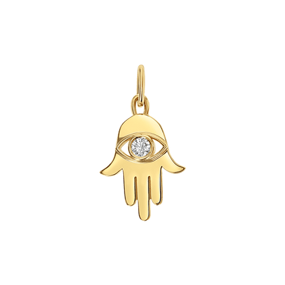 gemstone pendant, hamsa hand necklace, 14k gold pendant, diamond pendant jewelry, gold pendant for women