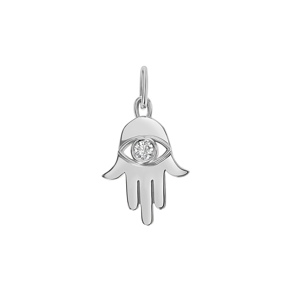 pendant with gemstones, white gold pendant, hamsa hand pendant, modern pendants,  designer pendants