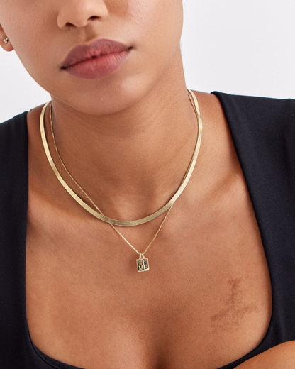 layered gold necklace, birthstone necklace for women, 2 birthstone necklace, 2 initial necklace, personalized mother necklace