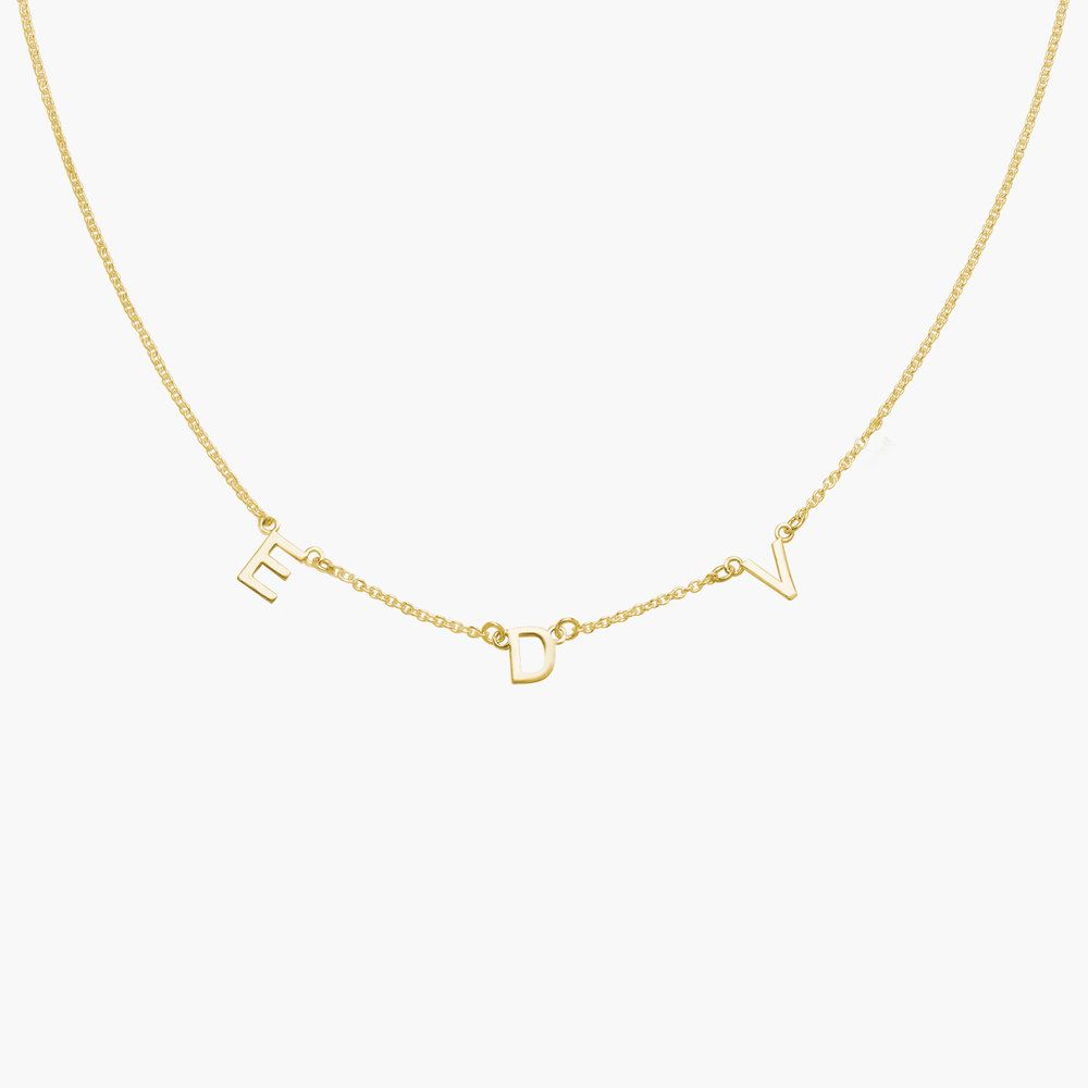 gold initial necklace, solid gold necklace, personalized mothers necklace,  gold letter necklace, custom initial necklace